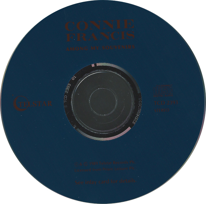 Connie Francis  Among My Souvenirs : CD